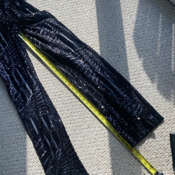 Black sequin jumpsuit size 8 uk. Fits like a 4 small Taylor swift bling party - Picture 10 of 14